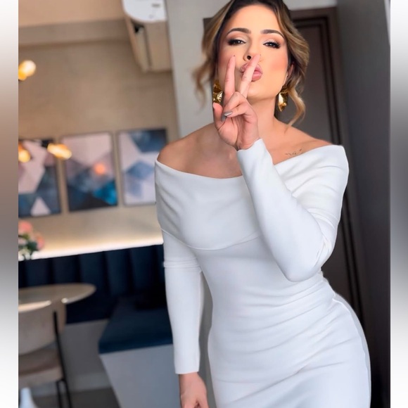 NWT Zara Off the Shoulder Fringe Dress - Picture 3 of 7